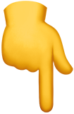 Emoji pointing down